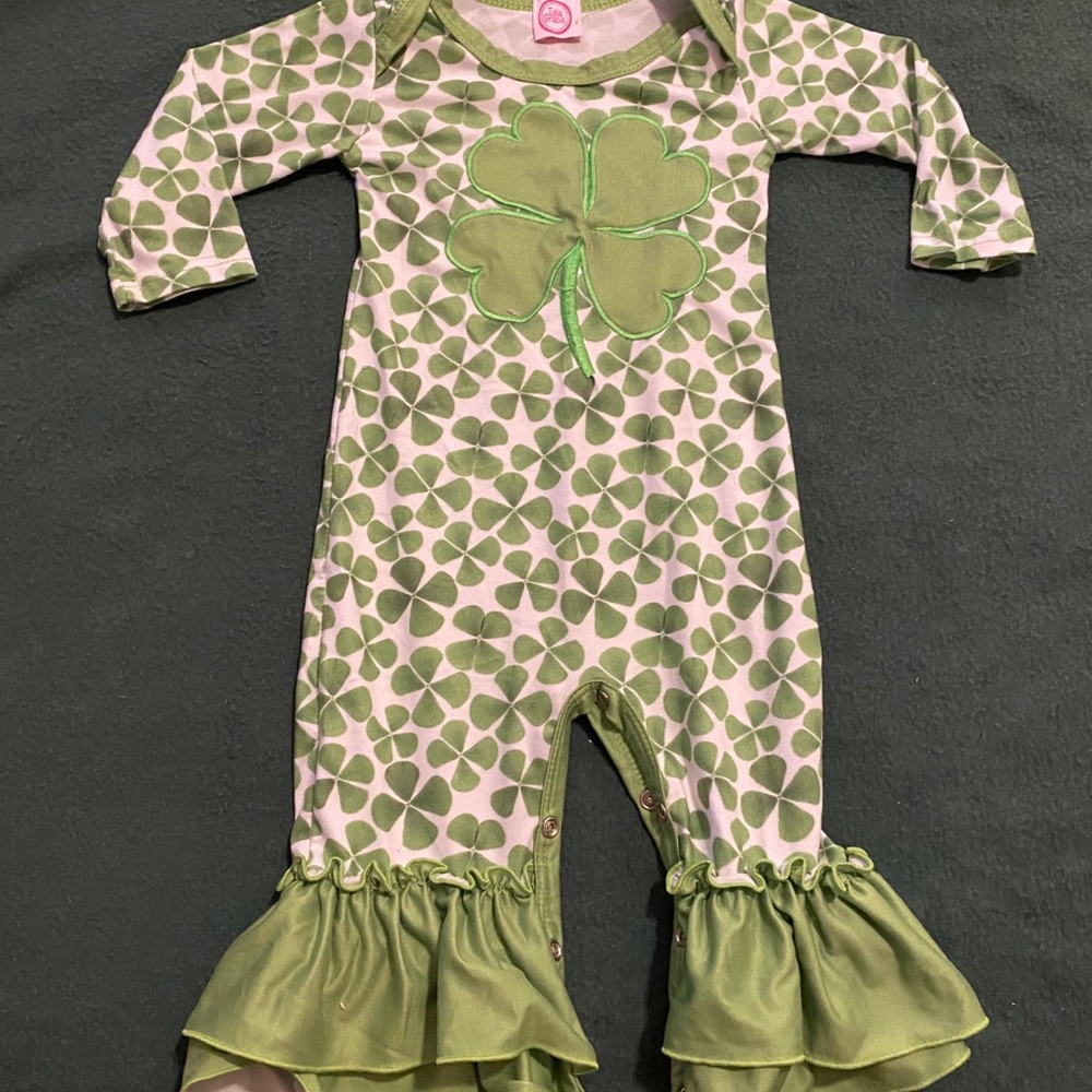 Isla grace 6-9 month st Patrick’s day romper